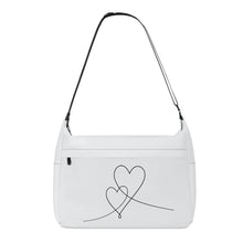 Load image into Gallery viewer, Ti Amo I love you - Exclusive Brand - Anti- Flash White - Double Script Heart - Journey Computer Shoulder Bag
