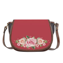 Load image into Gallery viewer, Ti Amo I love you - Exclusive Brand - Chestnut - Roses - Saddle Bag
