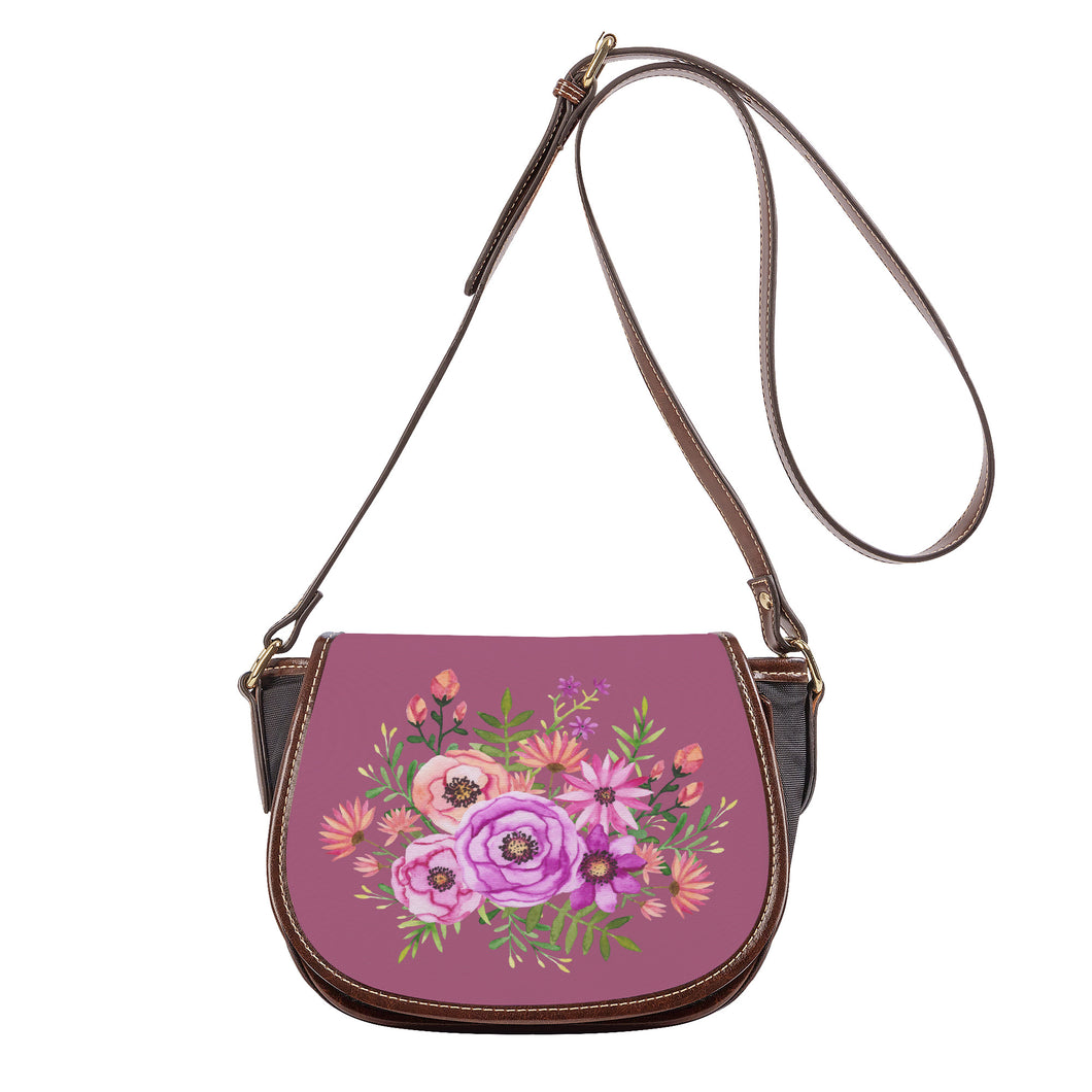 Ti Amo I love you - Exclusive Brand - Rose Gold 2 - Floral Bouquet - Saddle Bag