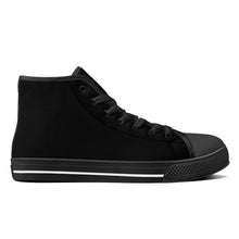 Load image into Gallery viewer, Ti Amo I love you - Exclusive Brand - Black -  High-Top Canvas Shoes - Black Soles
