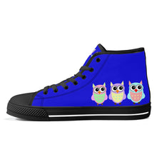 Load image into Gallery viewer, Ti Amo I love you - Exclusive Brand - Blue Blue Eyes - High-Top Canvavs Shoes - Black Soles
