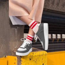 Load image into Gallery viewer, Ti Amo I love you - Exclusive Brand - Davy&#39;s Grey &amp; White - Low Top Unisex Sneakers - Sizes: Big Kids 4.5-7 / Mens 4.5-14.5 / Womens 5.5-14
