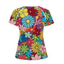 Load image into Gallery viewer, Ti Amo I love you - Exclusive Brand  - Colorful Flowers - Women&#39;s T shirt - Sizes S-2XL
