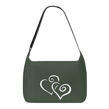 Load image into Gallery viewer, Ti Amo I love you - Exclusive Brand  - Lunar Green - Double White Heart - Journey Computer Shoulder Bag
