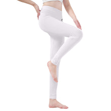 Load image into Gallery viewer, Ti Amo I love you - Exclusive Brand  - White Pointer - White Daisy -  Yoga Leggings
