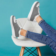 Load image into Gallery viewer, Ti Amo I love you - Exclusive Brand - Dove Gray &amp; White - Low Top Unisex Sneakers - Sizes: Big Kids 4.5-7 / Mens 4.5-14.5 / Womens 5.5-14
