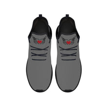 Load image into Gallery viewer, Ti Amo I love you - Exclusive Brand  - Dove Gray - Skelton Hands with Heart - Lightweight Mesh Knit Sneaker - Black Soles
