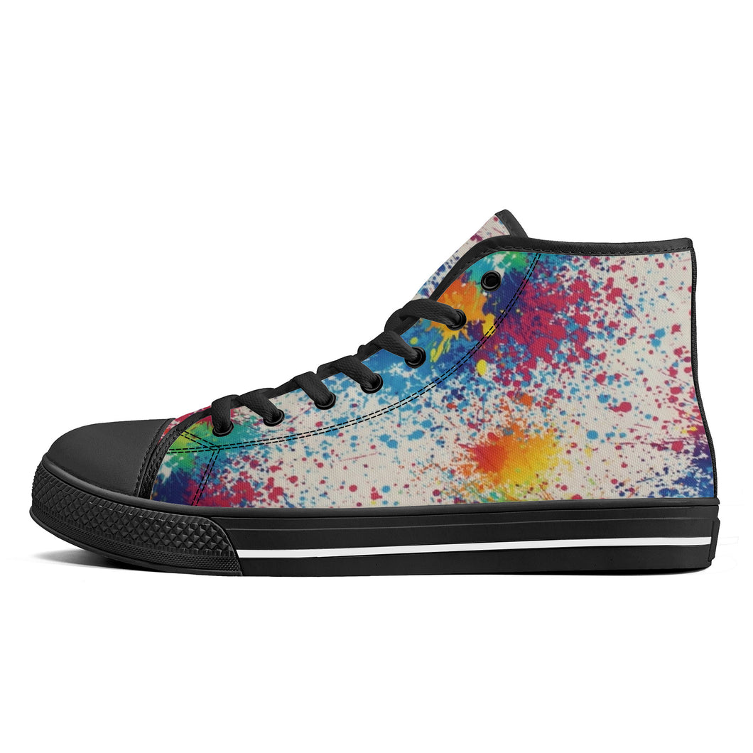 Ti Amo I love you - Exclusive Brand - High-Top Canvavs Shoes - Black Soles