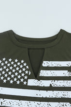 Load image into Gallery viewer, US Flag Graphic Cutout Round Neck Tank
