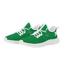 Load image into Gallery viewer, Ti Amo I love you - Exclusive Brand  - Fun Green -  Double Heart - Womens Mesh Knit Shoes - White Soles
