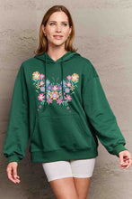 Load image into Gallery viewer, Simply Love Simply Love Full Size Floral Butterfly Graphic Hoodie
