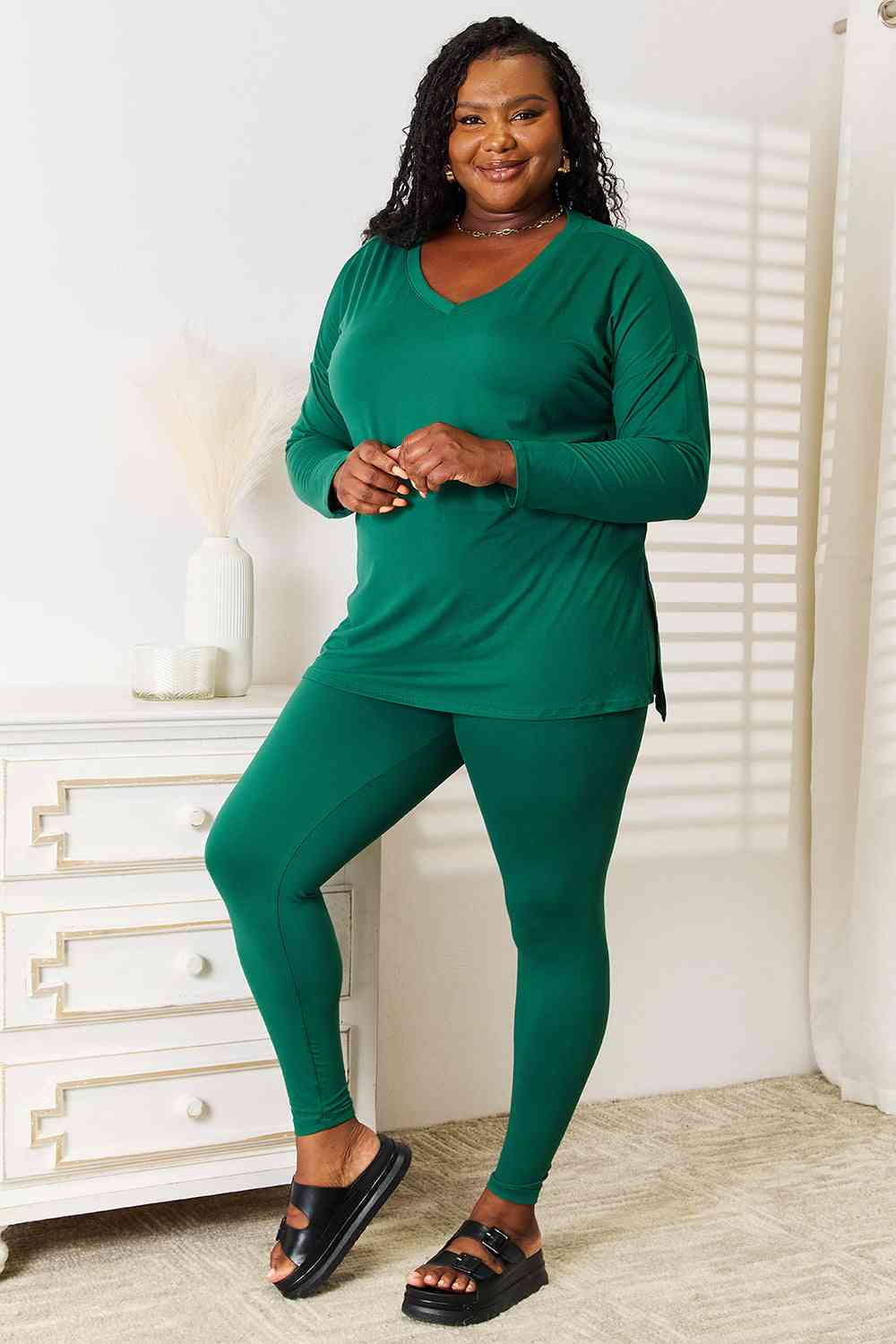 Zenana Lazy Days Full Size Long Sleeve Top and Leggings Set - Only Sizes S, M, XL Left