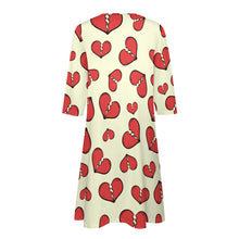 Load image into Gallery viewer, Ti Amo I love you - Exclusive Brand - 7-Point Long Sleeved Dress
