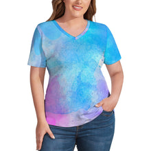 Load image into Gallery viewer, Ti Amo I love you - Exclusive Brand - Womens Plus Size V-Neck Short Sleeve Ladies T-Shirts - Sizes XL-4XL
