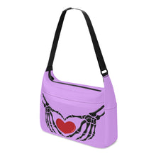 Load image into Gallery viewer, Ti Amo I love you - Exclusive Brand - Perfume - Skeleton Heart Hands  -  Journey Computer Shoulder Bag
