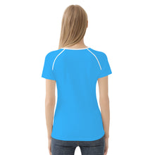 Load image into Gallery viewer, Ti Amo I love you - Exclusive Brand - Medium Cyan Blue -  Double Cyan Heat - Women&#39;s T shirt
