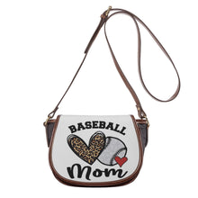 Load image into Gallery viewer, Ti Amo I love you - Exclusive Brand -  Baseball Mom - PU Leather Flap Saddle Bag
