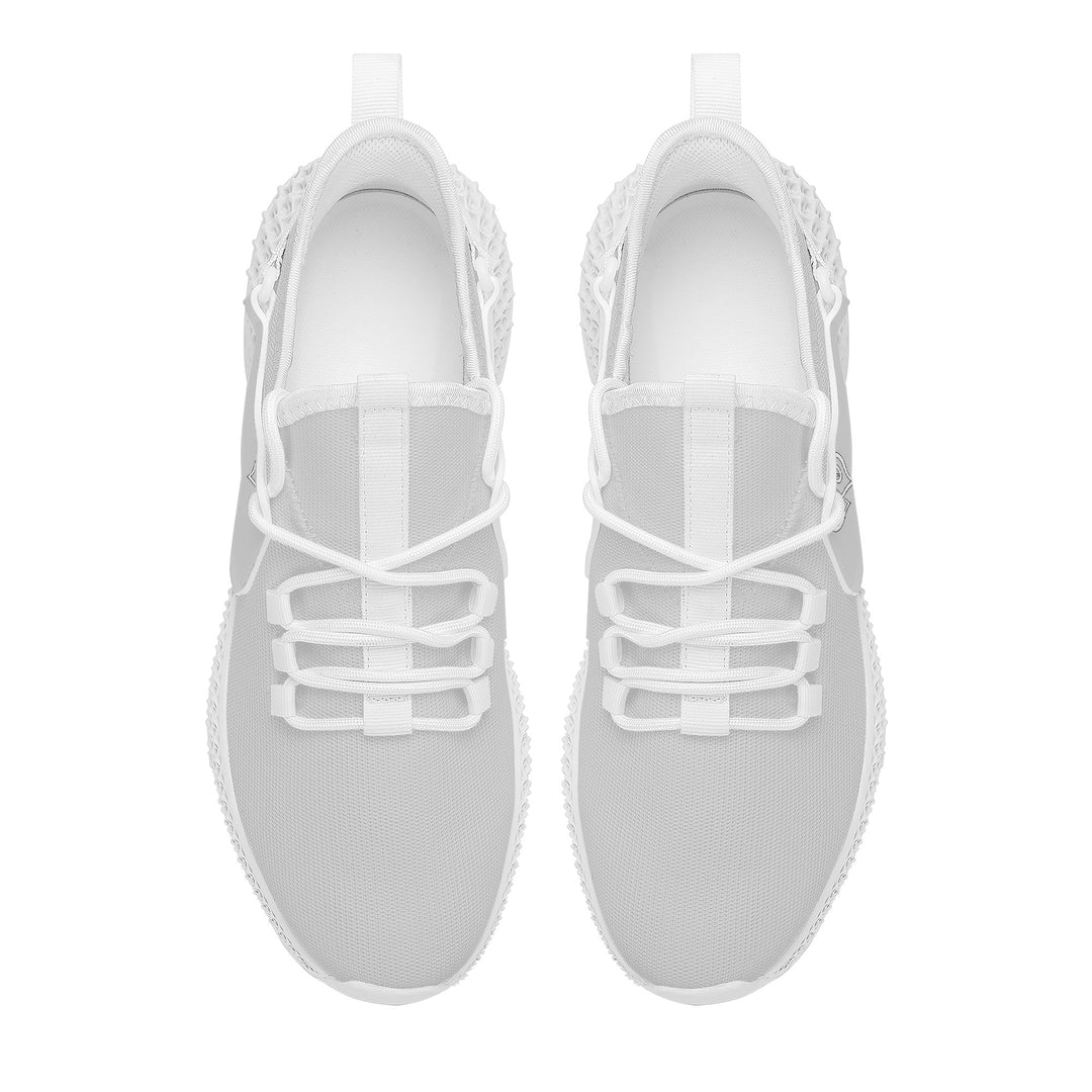Ti Amo I love you - Exclusive Brand - Alto Gray - Double Heart - Womens Mesh Knit Shoes - White Soles
