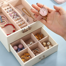 Load image into Gallery viewer, Your Customizable White Lockable PU Jewelry Box Gift Box
