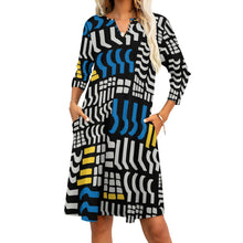 Load image into Gallery viewer, Ti Amo I love you - Exclusive Brand - 7-point Sleeve Dress - Sizes S-5XL
