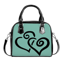 Load image into Gallery viewer, Ti Amo I love you - Exclusive Brand - Neptune - Double Black Heart -  Shoulder Handbag
