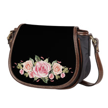 Load image into Gallery viewer, Ti Amo I love you - Exclusive Brand - Black - Roses -Saddle Bag
