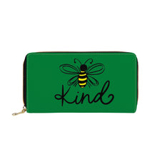 Load image into Gallery viewer, Ti Amo I love you - Exclusive Brand  - Fun Green - Bee Kind - Zipper Purse Clutch Bag
