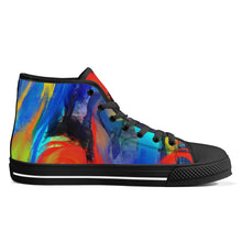 Load image into Gallery viewer, Ti Amo I love you - Exclusive Brand - High-Top Canvas Shoes - Black Soles
