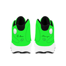 Load image into Gallery viewer, Ti Amo I love you  - Exclusive Brand  - Ball Green - Mens / Womens - Unisex Basketball Shoes - Black Laces
