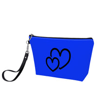 Load image into Gallery viewer, Ti Amo I love you - Exclusive Brand - Blue Blue Eyes - Double Heart - Sling Cosmetic Bag
