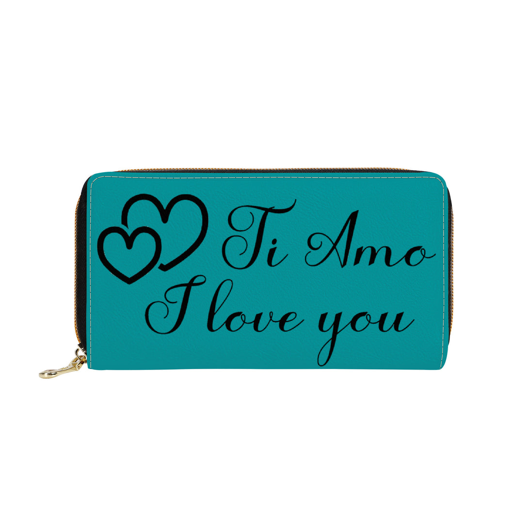 Ti Amo I love you - Exclusive Brand - Zipper Purse Clutch Bag