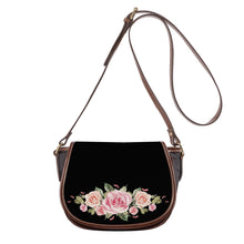 Load image into Gallery viewer, Ti Amo I love you - Exclusive Brand - Black - Roses -Saddle Bag
