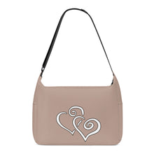 Load image into Gallery viewer, Ti Amo I love you - Exclusive Brand - Quicksand - Double White Heart - Journey Computer Shoulder Bag
