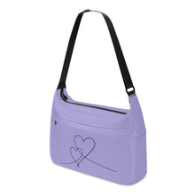 Load image into Gallery viewer, Ti Amo I love you - Exclusive Brand - Cold Purple - Double Script Heart - Journey Computer Shoulder Bag

