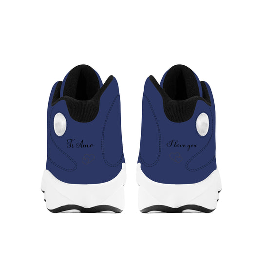 Ti Amo I love you  - Exclusive Brand  - Admiral Blue -  Mens / Womens - Unisex Basketball Shoes - Black Laces