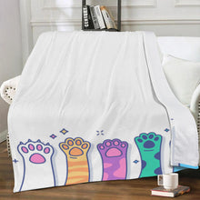 Load image into Gallery viewer, Ti Amo I love you - Exclusive Brand - White Cat Paws - Blankets
