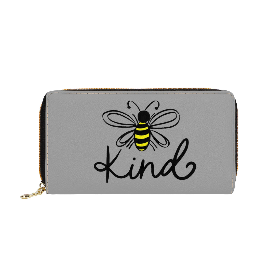 Ti Amo I love you - Exclusive Brand  - Silver Chalice - Bee Kind - Zipper Purse Clutch Bag