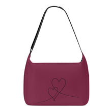 Load image into Gallery viewer, Ti Amo I love you - Exclusive Brand - Beet Red - Double Script Heart - Journey Computer Shoulder Bag
