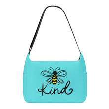 Load image into Gallery viewer, Ti Amo I love you - Exclusive Brand - Medium Turquoise Blue - Bee Kind - Journey Computer Shoulder Bag
