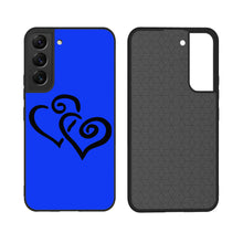 Load image into Gallery viewer, Ti Amo I love you - Exclusive Brand  - Blue Blue Eyes - Double Black Heart - Samsung Galaxy S22 Glass Case
