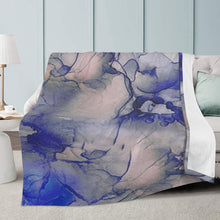 Load image into Gallery viewer, Ti Amo I love you - Exclusive Brand - Silk with Chambray Flowers - Micro Fleece Blankets
