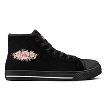 Load image into Gallery viewer, Ti Amo I love you - Exclusive Brand - High-Top Canvas Shoes - Black Soles
