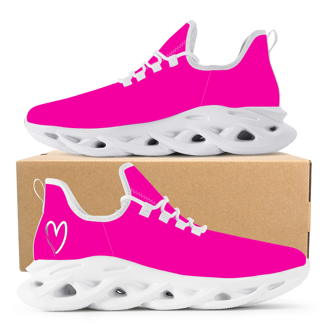 Ti Amo I love you  - Exclusive Brand  - Hollywood Cerise  - White Heart - Flex Control Sneaker - White Soles