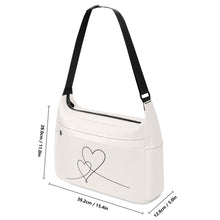 Load image into Gallery viewer, Ti Amo I love you - Exclusive Brand - Bridal White -  Double Script Heart - Journey Computer Shoulder Bag
