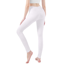 Load image into Gallery viewer, Ti Amo I love you - Exclusive Brand  - White Pointer - White Daisy -  Yoga Leggings
