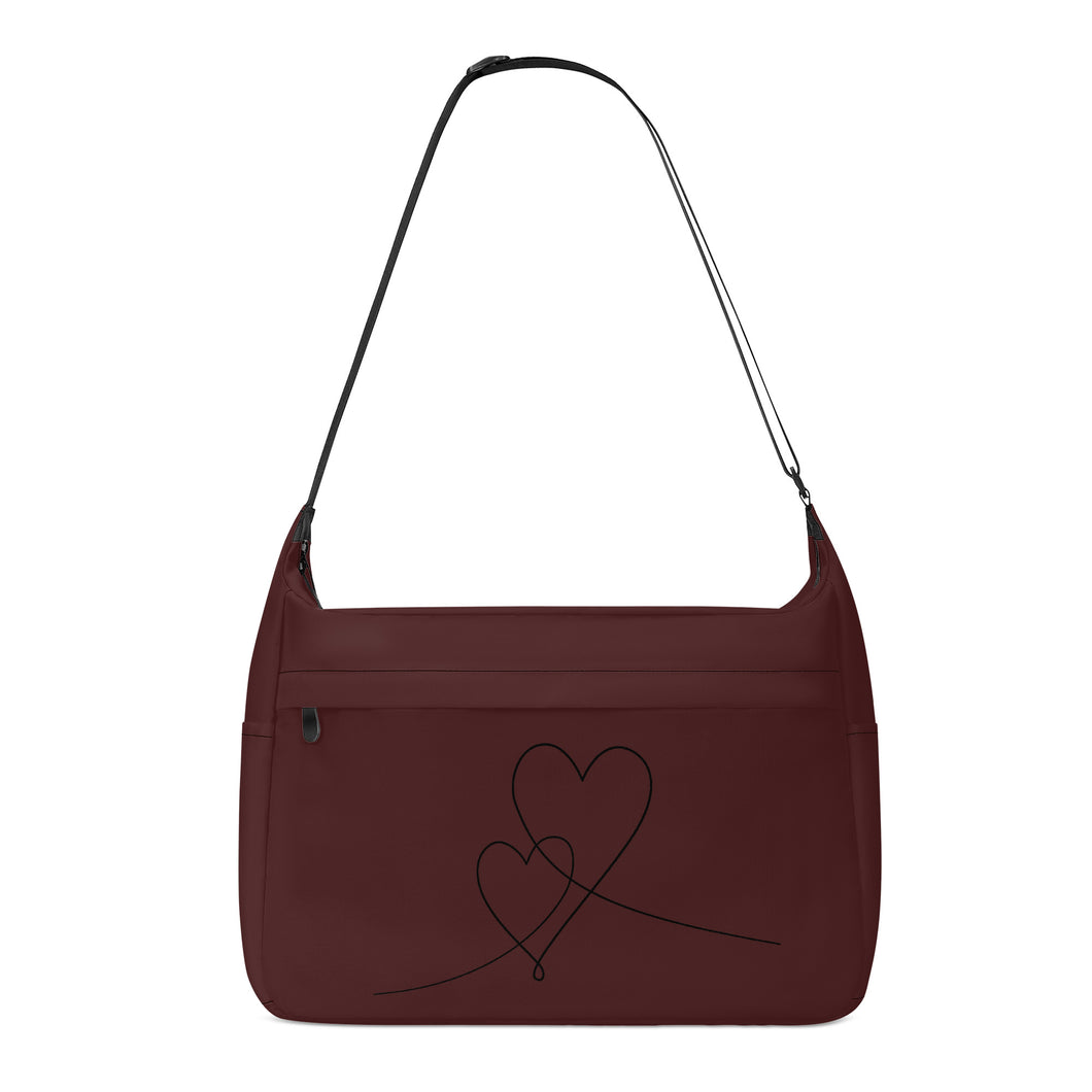 Ti Amo I love you - Exclusive Brand - Cocoa Bean - Double Script Heart - Journey Computer Shoulder Bag