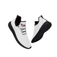 Load image into Gallery viewer, Ti Amo I love you - Exclusive Brand - White - Skelton Hands with Heart - Mens / Womens - Lightweight Mesh Knit Sneaker - Black Soles
