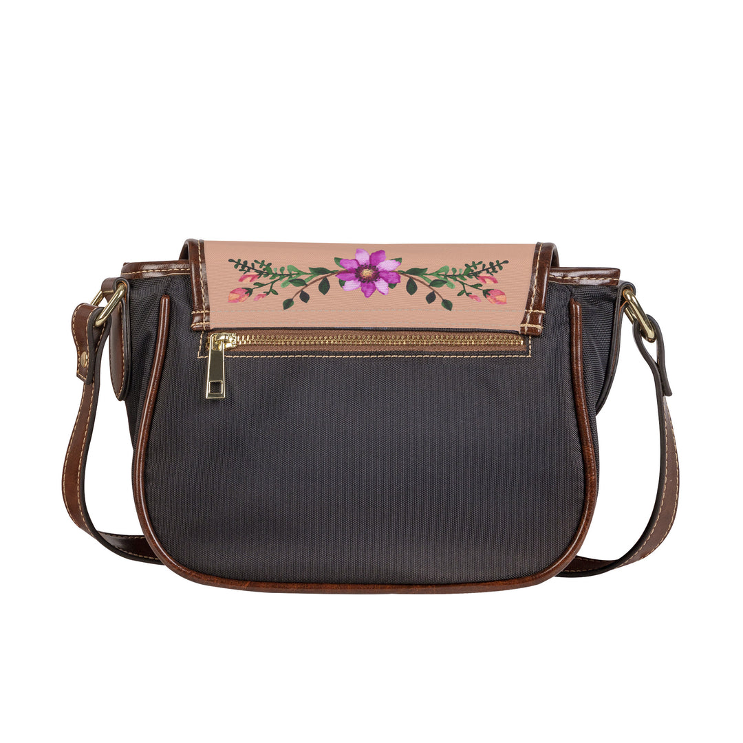 Ti Amo I love you - Exclusive Brand - Almost Apricot - Floral Bouquet - Saddle Bag