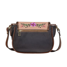 Load image into Gallery viewer, Ti Amo I love you - Exclusive Brand - Almost Apricot - Floral Bouquet - Saddle Bag
