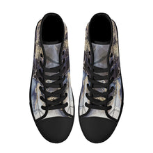 Load image into Gallery viewer, Ti Amo I love you - Exclusive Brand - High-Top Canvas Shoes - Black Soles
